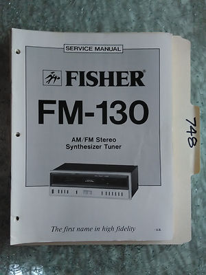 Fisher FM-130 service manual original repair book stereo tuner receiver radio-image
