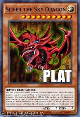 YUGIOH RA04-EN117 Slifer the Sky Dragon Platinum Secret Rare 1st Edition NM-image