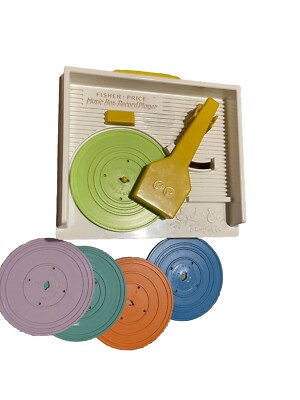 Fisher Price Classics Record Player Tactile Interactive Mattel Toy RETRO STYLE-image