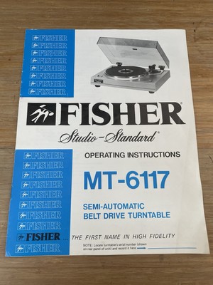 Fisher MT-6117 Record Player / Turntable Service Manual *Original*-image