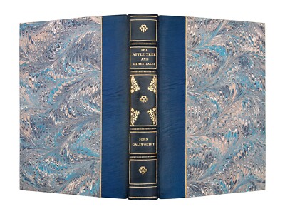 Five Tales by John Galsworthy , Signed Custom Harcourt Binding-image