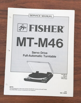 Fisher MT-M46 Record Player / Turntable Service Manual *Original*-image