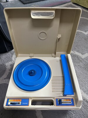 Vintage 1978 Fisher Price Record Player Model 825 Kid Phonograph Turntable Works-image
