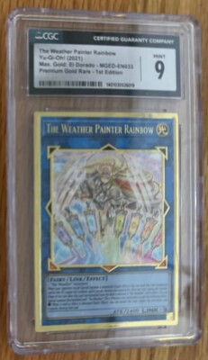 Yugioh Weather Painter Rainbow Holo MGED EN033 CGC Graded 9 Not PSA Card-image