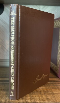 THE MAN FROM SKIBBEREEN by Louis L’Amour Leatherette Book Leather Brown VG-image