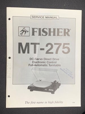 Fisher MT-275 Service Manual Electronic Full Automatic Turntable Original-image
