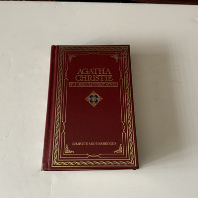Five Hercule Poirot Novels Agatha Christie 1980 Chatham River Press Leather-image