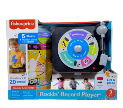 Fisher Price Rockin' Record Player 20+ Songs & 5 Albums Interactive Toy-image