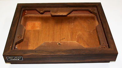 ORIGINAL WOODEN CASE/BASE FRAME--VINTAGE FISHER MT6010 TURNTABLE RECORD PLAYER-image