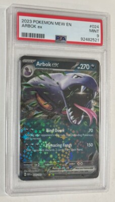 Pokemon TCG 151 Arbok EX PSA Graded Near Mint 9 Scarlet Violet-image