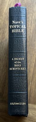 Nave's Topical Bible Black Leather Southwestern 1962 Thumb Index -image