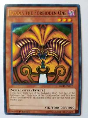 Yugioh! Exodia The Forbidden One Full Set - YGLD 1st Edition - SECRET RARE -image