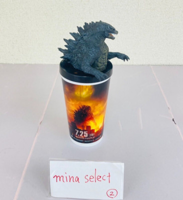 Bandai Godzilla 2014 Drink Cup Theater Limited Figure USED From Japan Black Rare-image