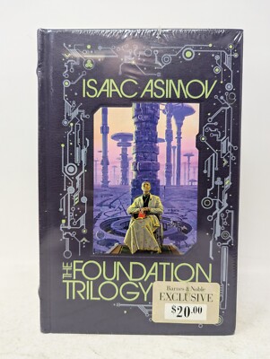 THE FOUNDATION TRILOGY Isaac Asimov Bonded Leather Gilded Ribbon Bookmark SEALED-image