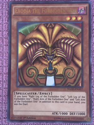 YuGiOh EXODIA THE FORBIDDEN ONE YGLD-ENA17 Ultra Rare 1st Edition M/NM-image