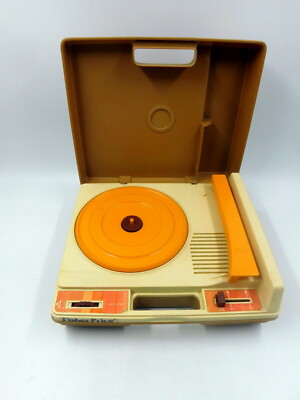 Vintage 1978 Fisher Price Record Player Model 825 Kid Phonograph Turntable Works-image