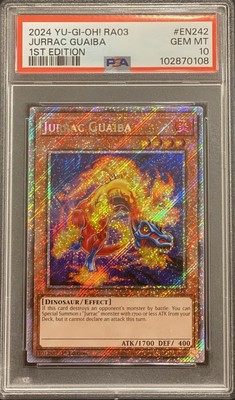 2024 PSA 10 YUGIOH RA03 PLATINUM SECRET RARE JURRAC GUAIBA 🔥-image