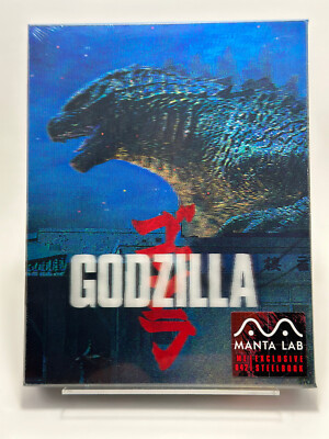 Godzilla 4K Double Lenticular B SteelBook Blu-ray MANTA LAB Steeblook 2014-image