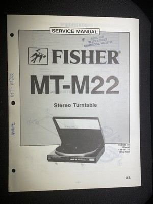 Fisher MT-M22 Service Manual Stereo Turntable Original-image