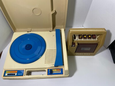 Vintage Fisher Price Record Player and Cassette Player Bundle-image