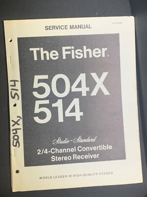 Fisher 504X 514 Service Manual 2/4 Channel Convertible Stereo Receiver Original-image