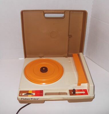 Record Player Vintage 1978 Fisher Price Kid Phonograph Turntable Works READ-image