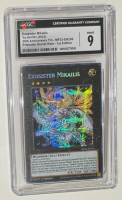 Yugioh Exosister Mikailis MP23-EN256 Holo 1st ED CGC Graded 9 Not PSA Card-image