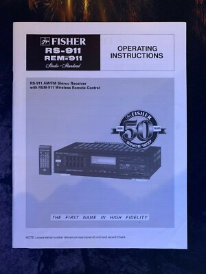 Fisher RS-911 Receiver Service Manual  *Original* English and French Language-image
