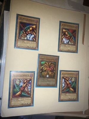 YuGiOh! Exodia the Forbidden One LOB-120-124 Complete Set Ultra Rare VGC s23-image