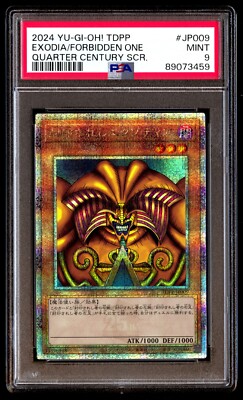 PSA 9 Mint Exodia the Forbidden One TDPP-JP009 Quarter Century SCR 2024 Japanese-image