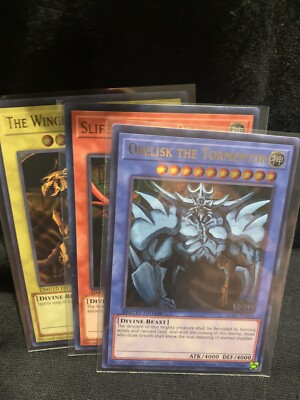 YUGIOH: EGYPTIAN GOD SET 25th  LC01-EN001 002 003 NM Ultra Rare-image