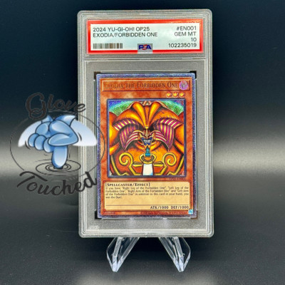 Yugioh EXODIA THE FORBIDDEN ONE ULTIMATE RARE OP25-EN001 YUGIOH PSA 10 Gem Mint-image