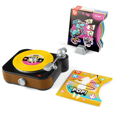 Rockin’ Record Player Musical Toy with Turntable & 5 Records for Toddler Pretend-image