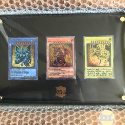 YuGiOh TCG 25th Anniversary Stainless Steel Egyptian God Cards Commemorative New-image