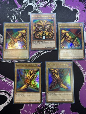 Yugioh Exodia the Forbidden One FULL 5 CARD SET YGLD Ultra Rare ORIGINAL PRINTS-image