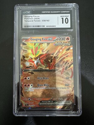 Pokemon Gouging Fire Temporal Forces 38 Holo CGC Graded 10 Gem Not PSA Card-image