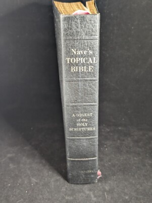 Nave's Topical Bible Black Faux Leather Southwestern 1962 Thumb Index-image