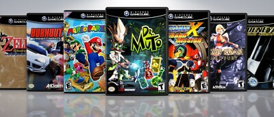 Replacement GameCube Covers W/ EU STYLE Cases Titles #-L  !!NO GAMES!!-image