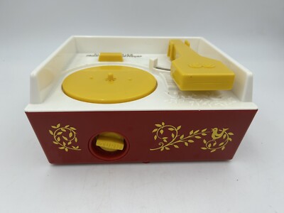 Kids Record Player Music Box FISHER-PRICE with Complete set of 5 RECORDS Works-image