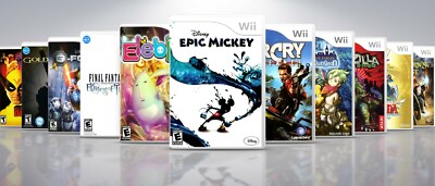 Replacement Nintendo Wii  E-L Title Covers and Cases.-image