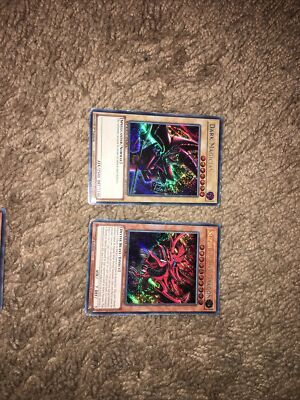 yugioh cards- Ultra Rare Dark Magician and Hollow Slifer The Sky Dragon-image