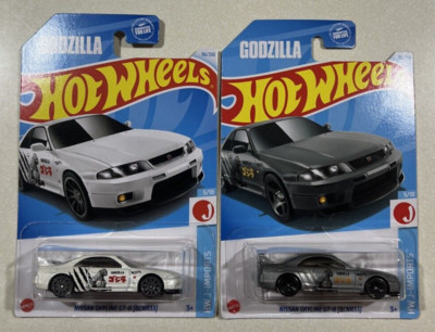 NEW 2024 Hot Wheels N CASE  Nissan Skyline GT-R (BCNR33) Godzilla WHITE & GRAY-image