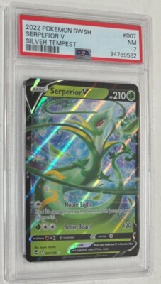 Pokemon TCG Serperior V Silver Tempest Holo PSA Graded 7-image