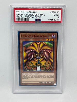 Exodia the Forbidden One YGL-ENA17 ULTRA RARE [PSA 9 MINT] 2015 YGLD *HOT*-image