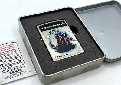 Auth ZIPPO 1997 Limited Edition GODZILLA Dynamic Model Lighter w Case No. 0018-image