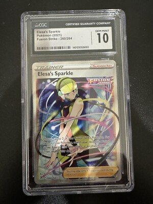 Pokemon Elesa Sparks Fusion Strike Holo CGC Graded Gem Not PSA Card-image