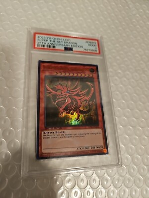 Slifer The Sky Dragon #EN002 2023 Yu-Gi-Oh! LC01 25th Anniversary PSA 2 ? Only 1-image
