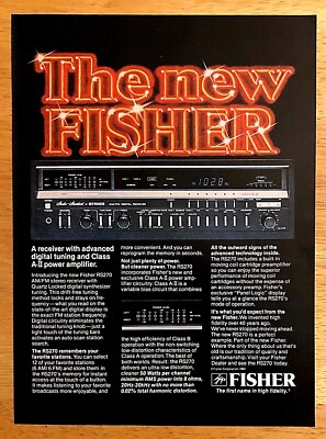 FISHER RS270 AM/FM STEREO RECEIVER—ORIGINAL 1980 MAGAZINE PRINT AD-image
