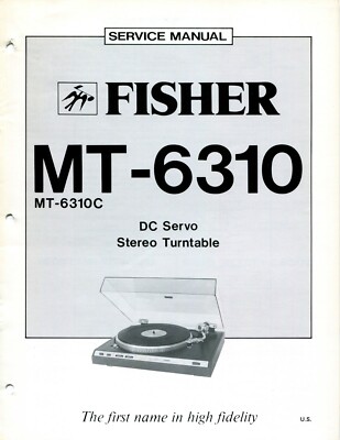 Vintage Fisher Service Manual DC Servo Stereo Turntable MT-6310/ MT-6310C-image