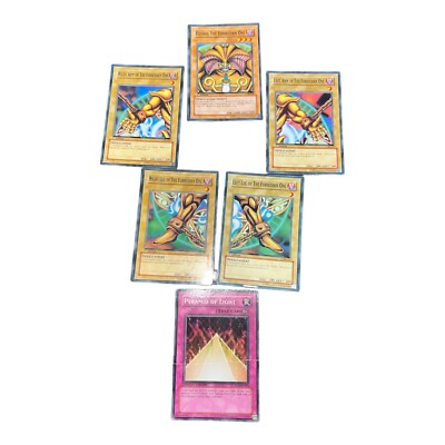 Exodia The Forbidden One Full Set + Pyramid Of Light 1st Edition 100% Authentic-image